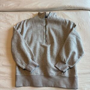 NWOT Gray Half-Zip Sweater